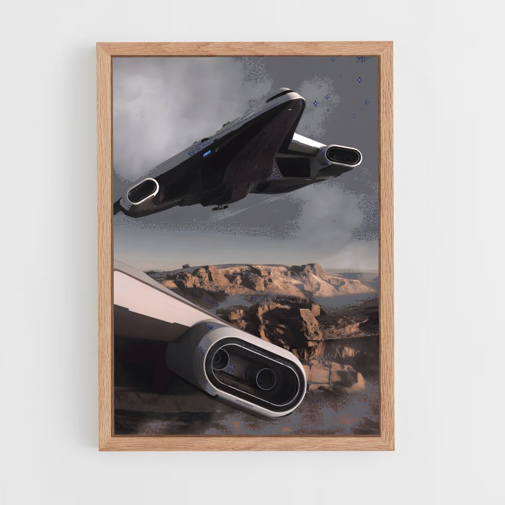 Poster Desert Starfighter – affiche Star Citizen (vue 4)